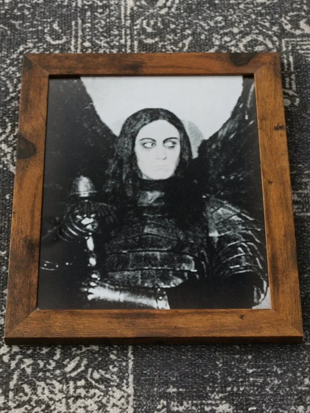 Framed Vintage Dark Angel Silent Film Black and White Photo Print 8x10